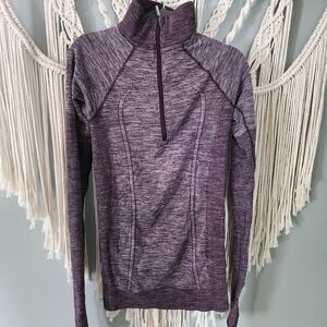 Heathered Purple Half-Zip Athletic Pullover